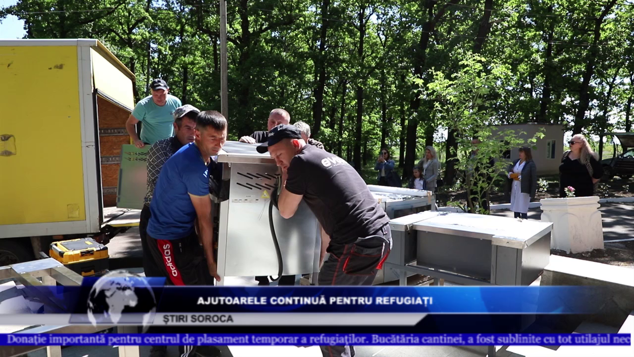 Refugiații de la Centrul de plasament Volovița și-au suplinit cantina cu utilaje noi