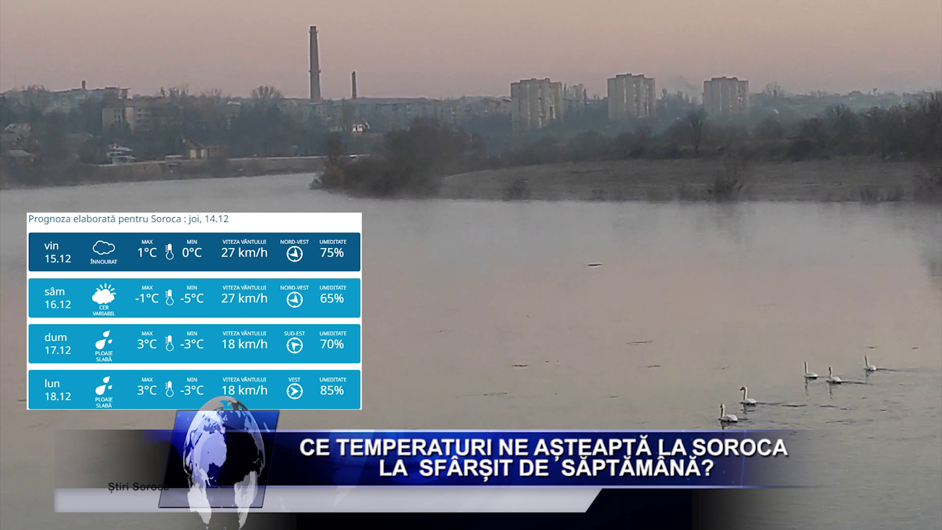 Ce temperaturi ne așteaptă la Soroca la  sfârșit de  săptămână?