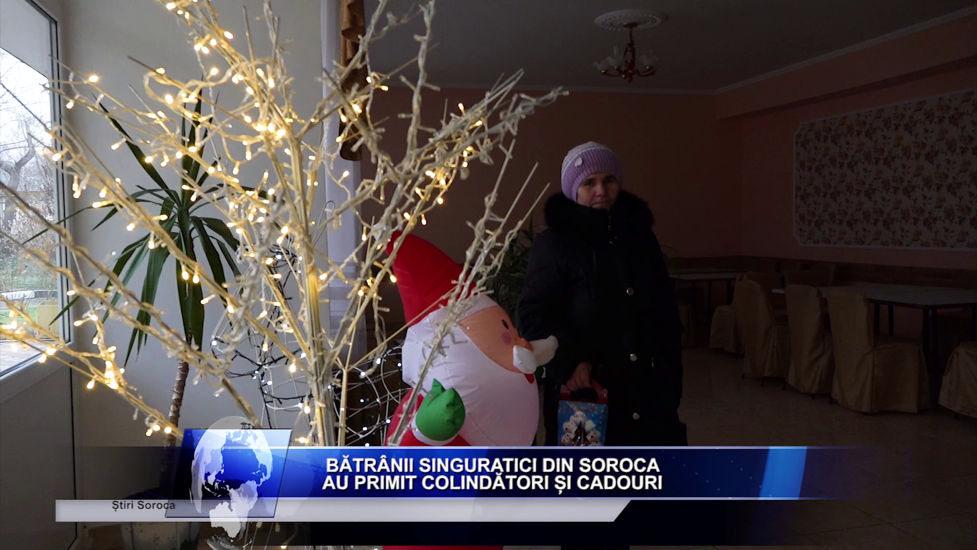 Bătrânii singuratici din Soroca, au primit colindători și cadouri